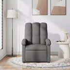 Fauteuil inclinable de massage vidaXL, dossier et repose-pieds réglables - Gris foncé