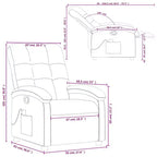 Fauteuil inclinable de massage vidaXL, dossier et repose-pieds réglables - Gris foncé