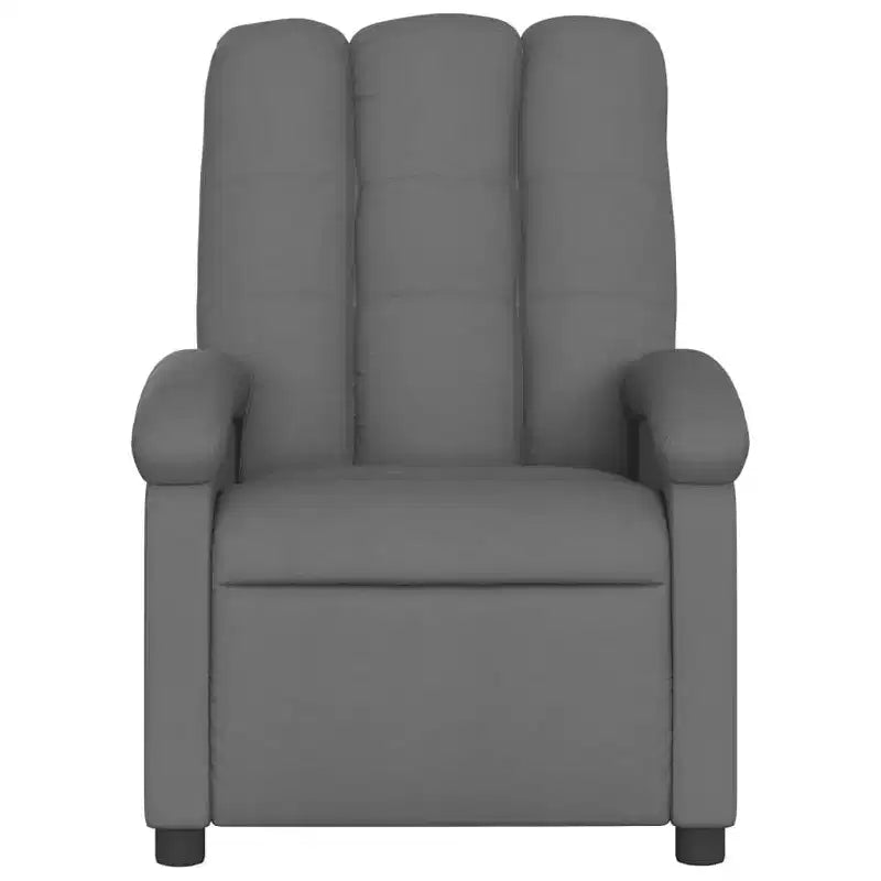 Fauteuil inclinable de massage vidaXL, dossier et repose-pieds réglables - Gris foncé