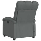 Fauteuil inclinable de massage vidaXL, dossier et repose-pieds réglables - Gris foncé