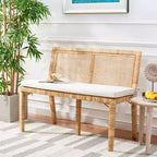 Banc Tojo en rotin - SEA7040 - Naturel/Blanc - Safavieh