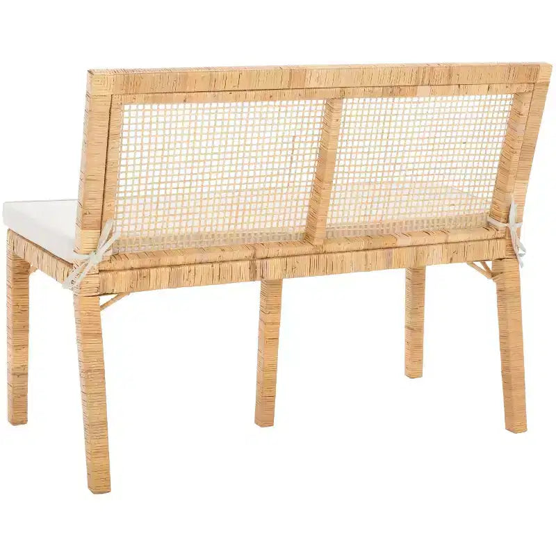 Banc Tojo en rotin - SEA7040 - Naturel/Blanc - Safavieh