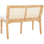 Banc Tojo en rotin - SEA7040 - Naturel/Blanc - Safavieh