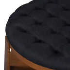 Okak Table basse relevable à 2 niveaux avec rangement et 3 poufs, tables basses de style Mid-Century pour petit salon
