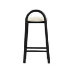 Meridian Furniture, Tabouret Calvin en similicuir crème