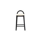 Meridian Furniture, Tabouret Calvin en similicuir crème