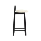 Meridian Furniture, Tabouret Calvin en similicuir crème
