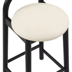 Meridian Furniture, Tabouret Calvin en similicuir crème