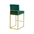 Tabouret en velours vert Giselle, Meridian Furniture