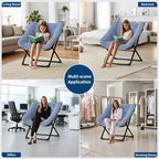 Fauteuil soucoupe, siège moelleux et confortable avec base antidérapante, fauteuil de salon pliable XL pour adolescents et adultes, fauteuil d'appoint pour chambre à coucher ou dortoir