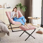 Fauteuil soucoupe, siège moelleux et confortable avec base antidérapante, fauteuil de salon pliable XL pour adolescents et adultes, fauteuil d'appoint pour chambre à coucher ou dortoir