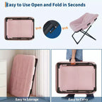 Fauteuil soucoupe, siège moelleux et confortable avec base antidérapante, fauteuil de salon pliable XL pour adolescents et adultes, fauteuil d'appoint pour chambre à coucher ou dortoir