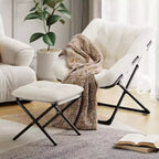 Fauteuil soucoupe, siège moelleux et confortable avec base antidérapante, fauteuil de salon pliable XL pour adolescents et adultes, fauteuil d'appoint pour chambre à coucher ou dortoir