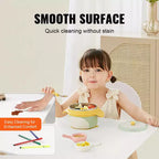 Ensemble Table et 2 Chaises Enfants VEVOR, Table Multi-Activités pour Enfants pour Dessin, Bricolage, Lecture, Apprentissage, 1 Table et 2 Chaises, Blanc