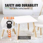 Ensemble Table et 2 Chaises Enfants VEVOR, Table Multi-Activités pour Enfants pour Dessin, Bricolage, Lecture, Apprentissage, 1 Table et 2 Chaises, Blanc