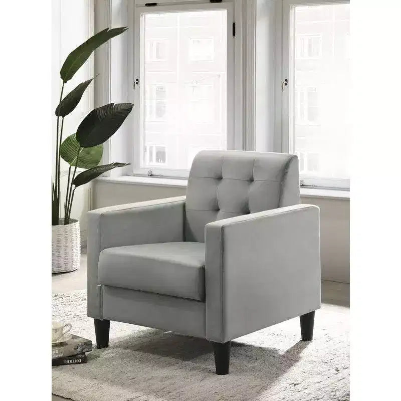 HOMLUX Fauteuil d'appoint en velours de 27,5 W avec capitonnage