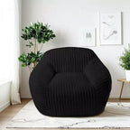 Canapé poire simple en fausse fourrure de lapin surdimensionnée LIKEPAY avec accoudoirs pour salon, chambre, salle de jeux