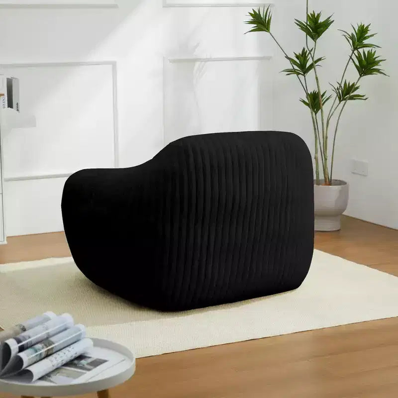 Canapé poire simple en fausse fourrure de lapin surdimensionnée LIKEPAY avec accoudoirs pour salon, chambre, salle de jeux