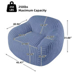 Canapé poire simple en fausse fourrure de lapin surdimensionnée LIKEPAY avec accoudoirs pour salon, chambre, salle de jeux