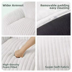 Canapé poire simple en fausse fourrure de lapin surdimensionnée LIKEPAY avec accoudoirs pour salon, chambre, salle de jeux