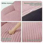 Canapé poire simple en fausse fourrure de lapin surdimensionnée LIKEPAY avec accoudoirs pour salon, chambre, salle de jeux