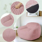 Canapé poire simple en fausse fourrure de lapin surdimensionnée LIKEPAY avec accoudoirs pour salon, chambre, salle de jeux
