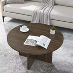 Table basse Okak 19H en bois massif, style nordique, forme spéciale pour salon, cuisine et bureau