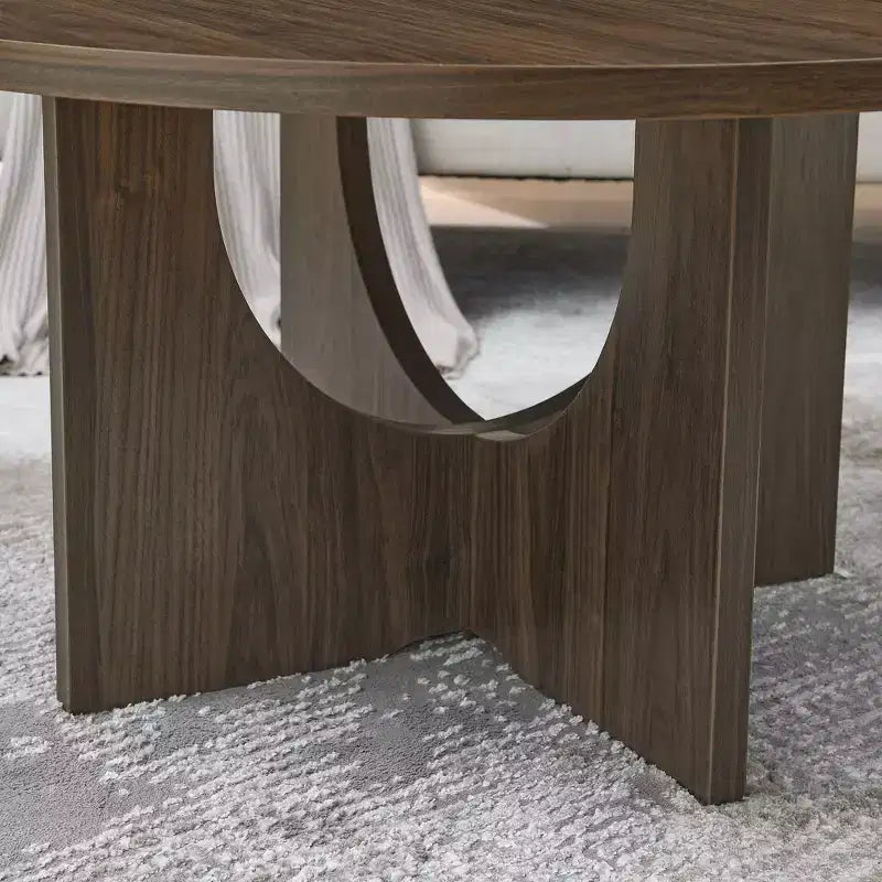 Table basse Okak 19H en bois massif, style nordique, forme spéciale pour salon, cuisine et bureau