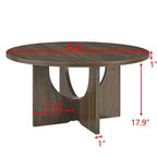 Table basse Okak 19H en bois massif, style nordique, forme spéciale pour salon, cuisine et bureau