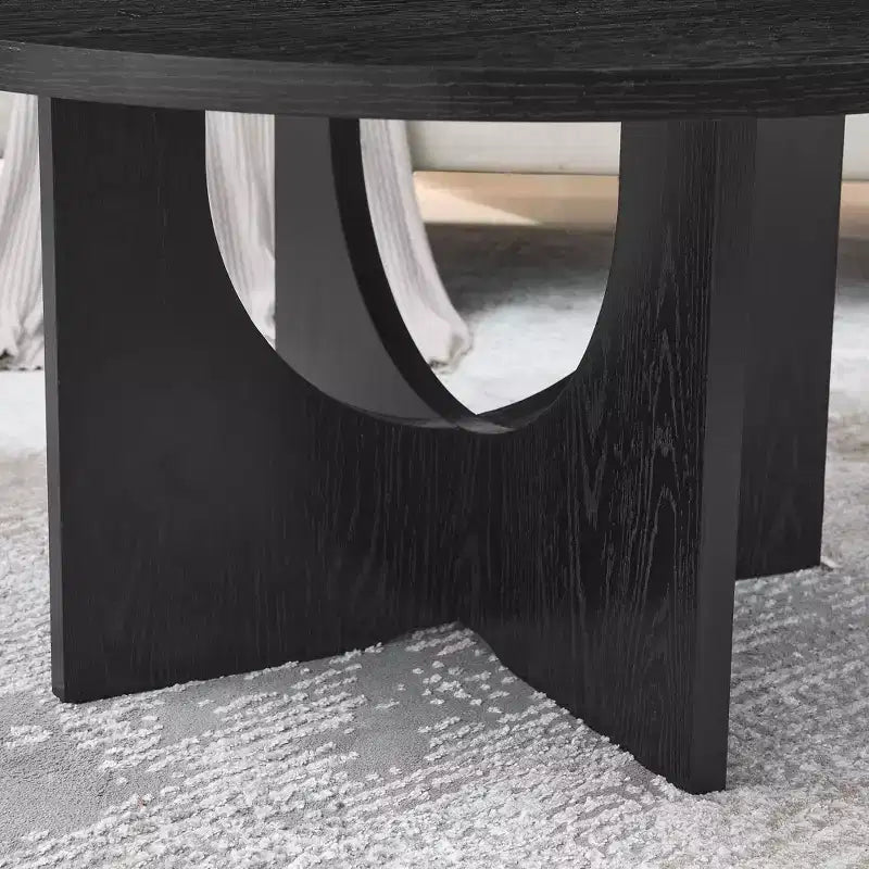 Table basse Okak 19H en bois massif, style nordique, forme spéciale pour salon, cuisine et bureau