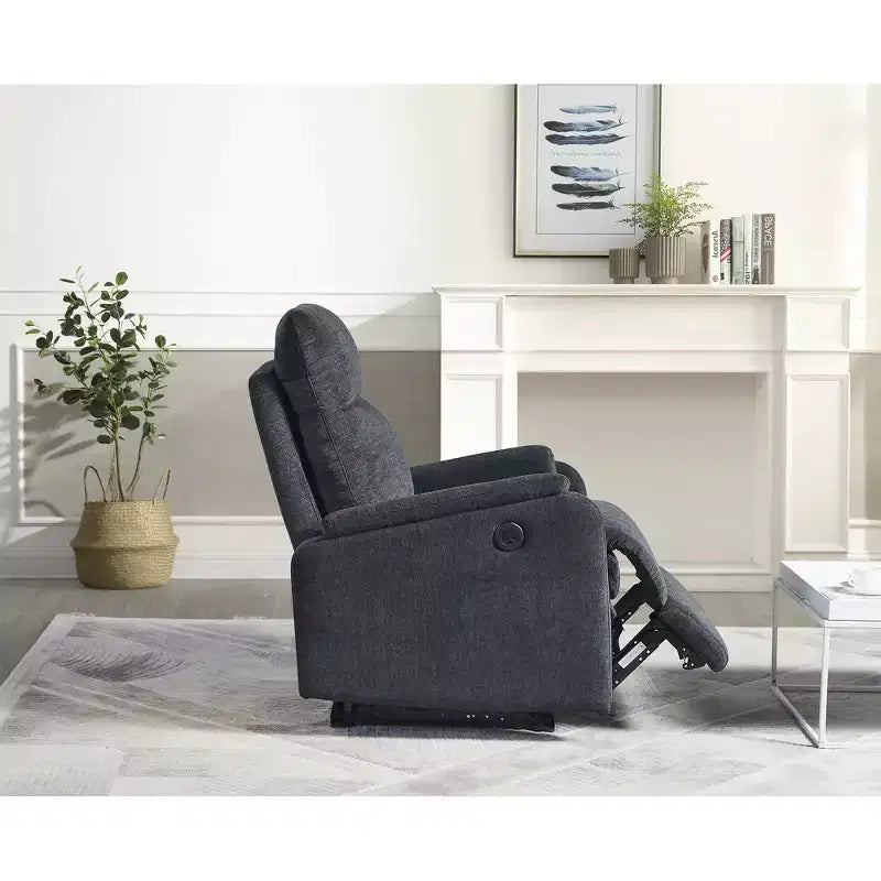 Fauteuil inclinable électrique Whisen avec ports USB, facile à nettoyer, peu encombrant et appuie-tête intégré