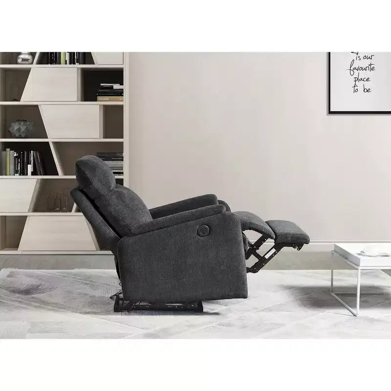 Fauteuil inclinable électrique Whisen avec ports USB, facile à nettoyer, peu encombrant et appuie-tête intégré