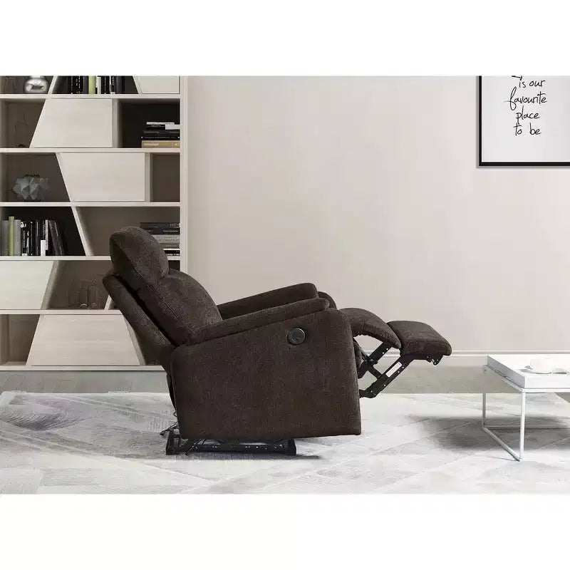 Fauteuil inclinable électrique Whisen avec ports USB, facile à nettoyer, peu encombrant et appuie-tête intégré