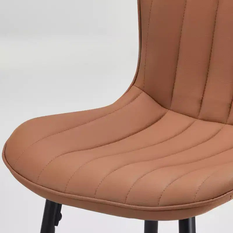 MAYEERTY Lot de 2 tabourets de bar en similicuir marron, design moderne pour îlots de cuisine et salles à manger