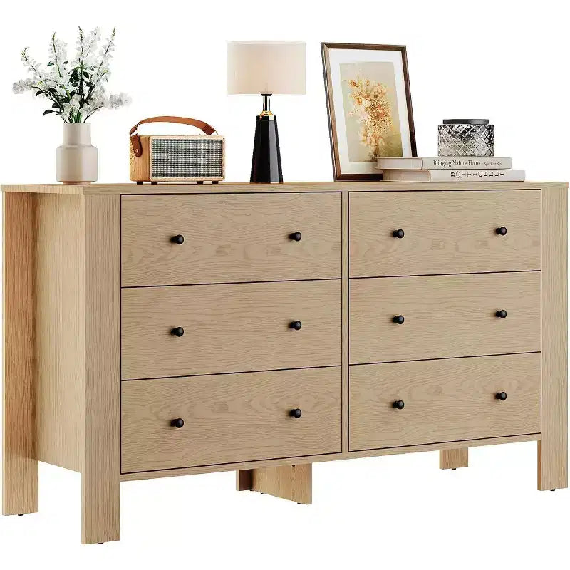 Commode 6 tiroirs Acekool – Meuble de rangement moderne avec tiroirs profonds