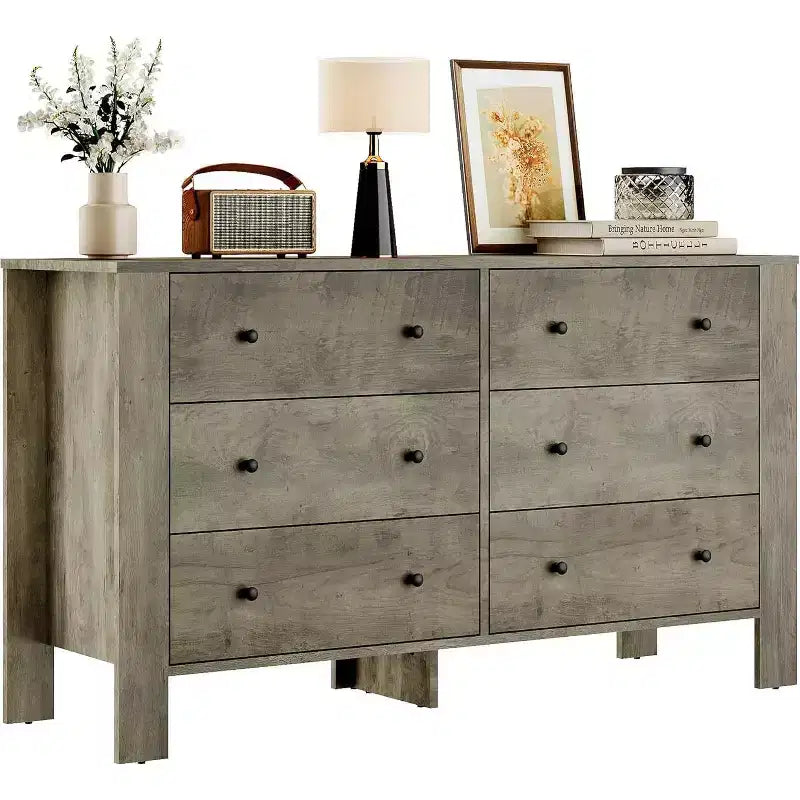 Commode 6 tiroirs Acekool – Meuble de rangement moderne avec tiroirs profonds