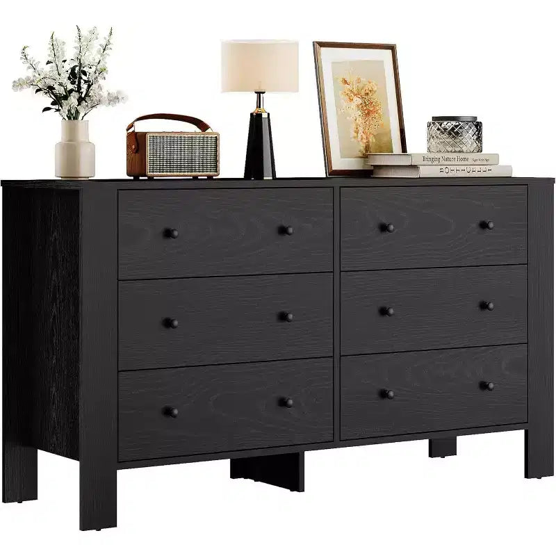 Commode 6 tiroirs Acekool – Meuble de rangement moderne avec tiroirs profonds