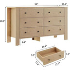 Commode 6 tiroirs Acekool – Meuble de rangement moderne avec tiroirs profonds