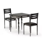 Ensemble de salle à manger 3 pièces, table et 2 chaises avec pieds en spirale, ensemble de salle à manger pour 2 personnes, convient aux petits espaces, cuisine, appartement