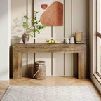 Table console extra longue de 70,9 pouces, table de canapé en bois derrière le canapé, console d'entrée de style ferme pour le salon, le couloir, le foyer