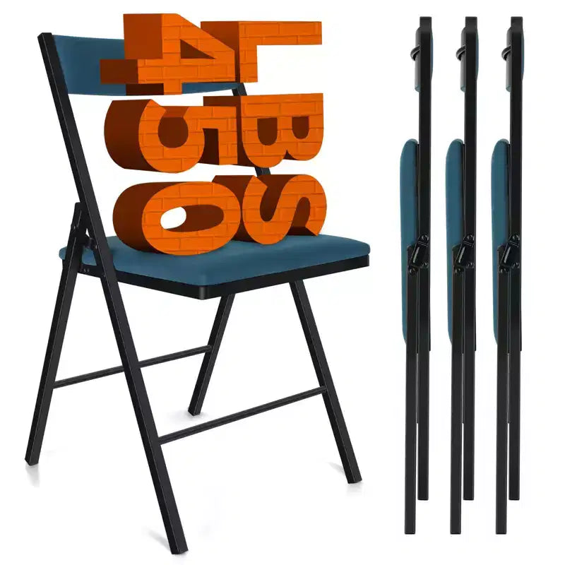 Chaise pliante rembourrée SUGIFT avec doubles charnières