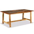 vidaXL Table à manger en bois de récupération multicolore grande style industriel