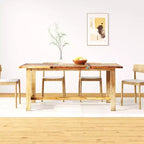vidaXL Table à manger en bois de récupération multicolore grande style industriel