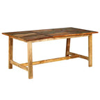 vidaXL Table à manger en bois de récupération multicolore grande style industriel