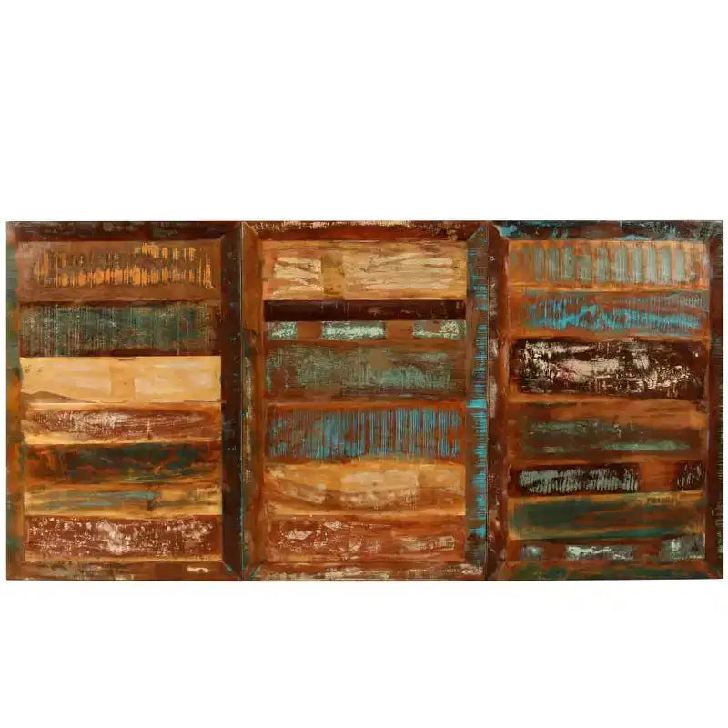 vidaXL Table à manger en bois de récupération multicolore grande style industriel