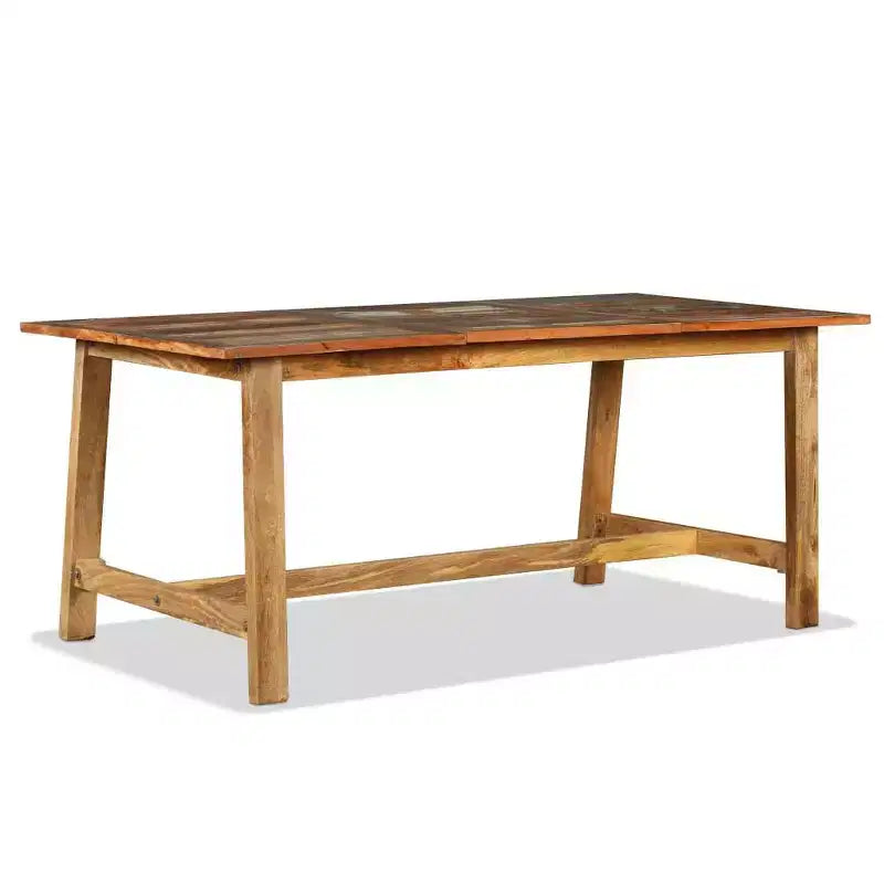 vidaXL Table à manger en bois de récupération multicolore grande style industriel