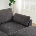 Canapé d'angle modulable 5 places en chenille Merax