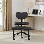 GDFStudio Hazlitt - Chaise pivotante ergonomique à hauteur réglable et piètement croisé avec roulettes