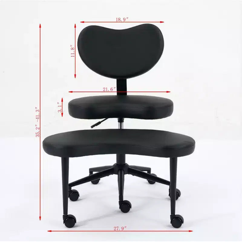 GDFStudio Hazlitt - Chaise pivotante ergonomique à hauteur réglable et piètement croisé avec roulettes