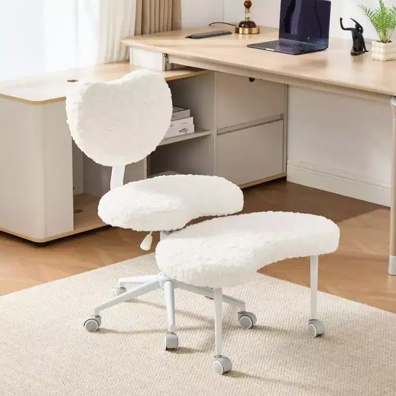 GDFStudio Hazlitt - Chaise pivotante ergonomique à hauteur réglable et piètement croisé avec roulettes